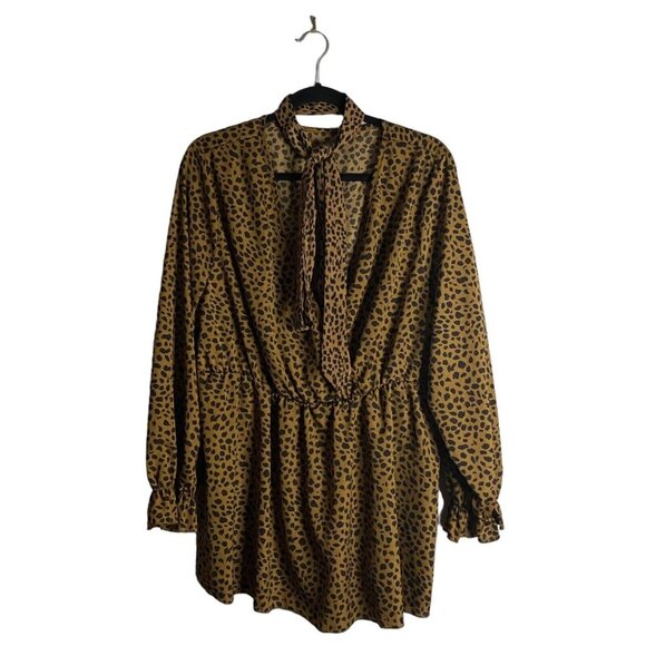 Shein Women's Leopard Print Tunic Top - Picture 1 of 8